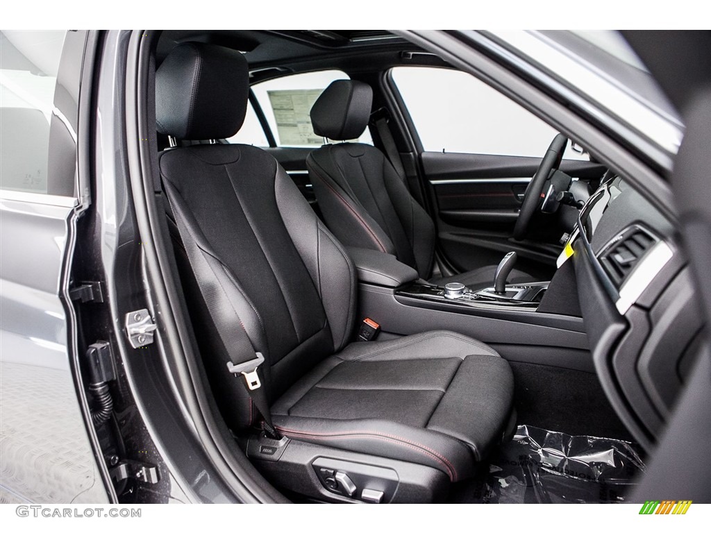 Black Interior 2018 BMW 3 Series 330e iPerformance Sedan Photo #122654561