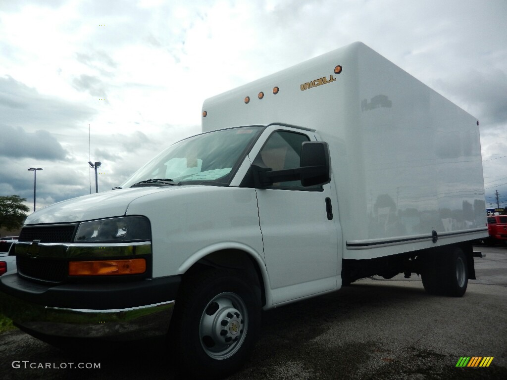 2017 Express Cutaway 3500 Work Van - Summit White / Medium Pewter photo #1