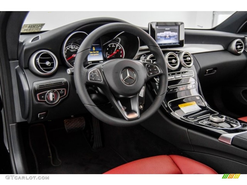 2018 Mercedes-Benz C 300 Coupe Cranberry Red/Black Dashboard Photo #122656115