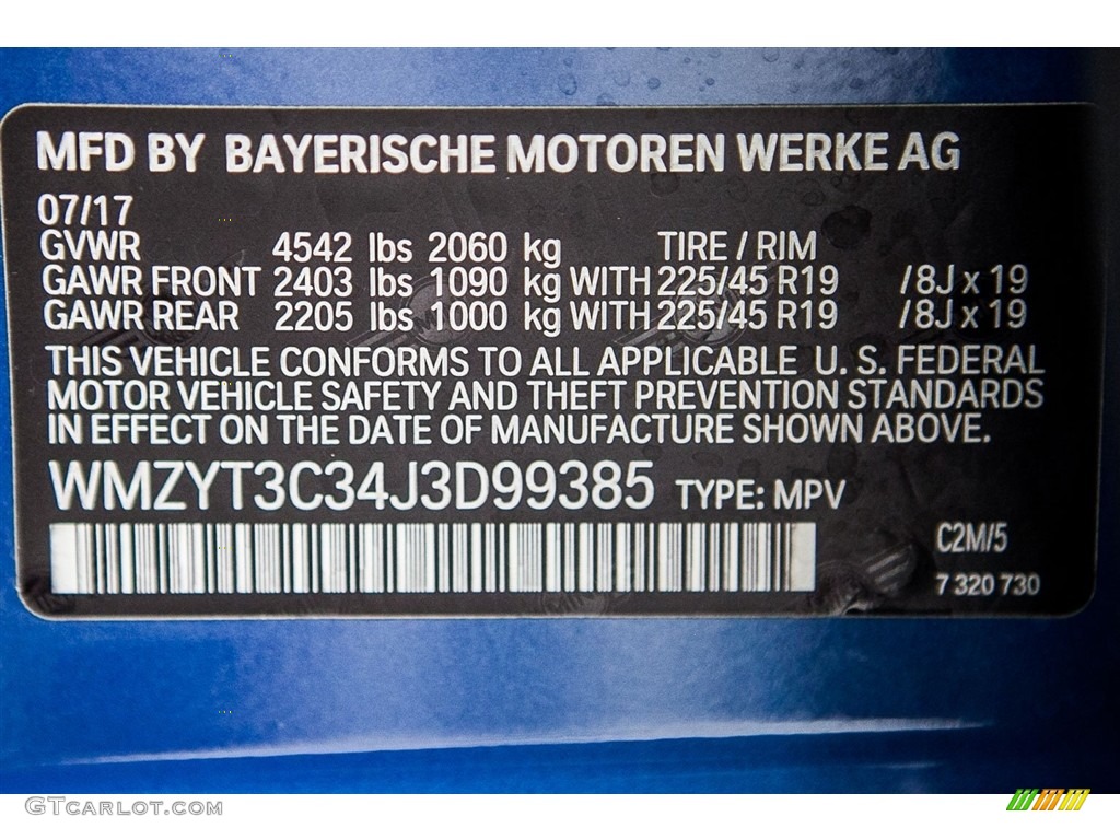 2018 Countryman Color Code C2M for Island Blue Metallic Photo #122656376