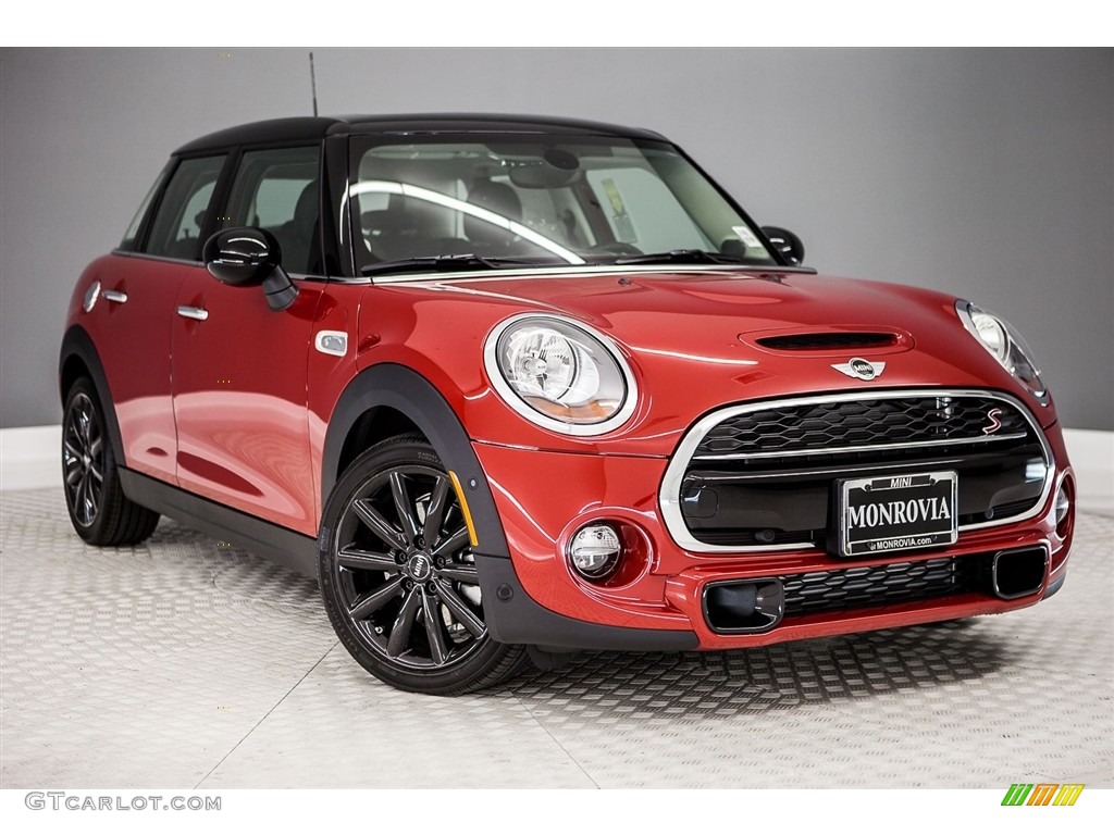 Blazing Red Metallic 2018 Mini Hardtop Cooper S 4 Door Exterior Photo #122657534