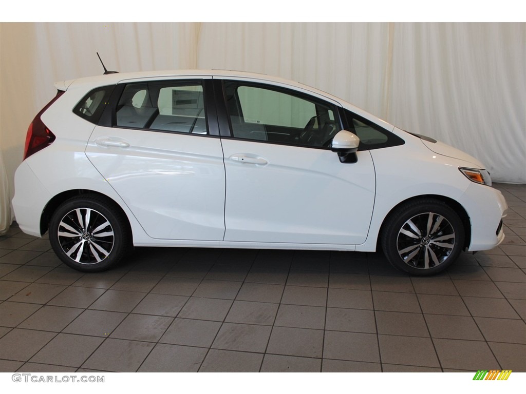 White Orchid Pearl 2018 Honda Fit EX Exterior Photo #122664107