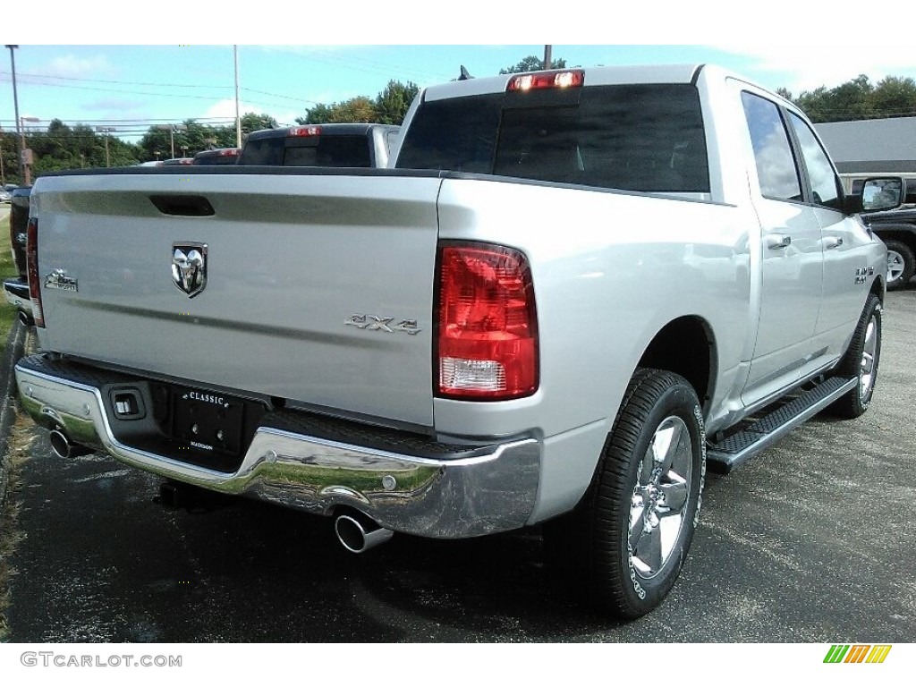 2018 1500 Big Horn Crew Cab 4x4 - Bright Silver Metallic / Black/Diesel Gray photo #2