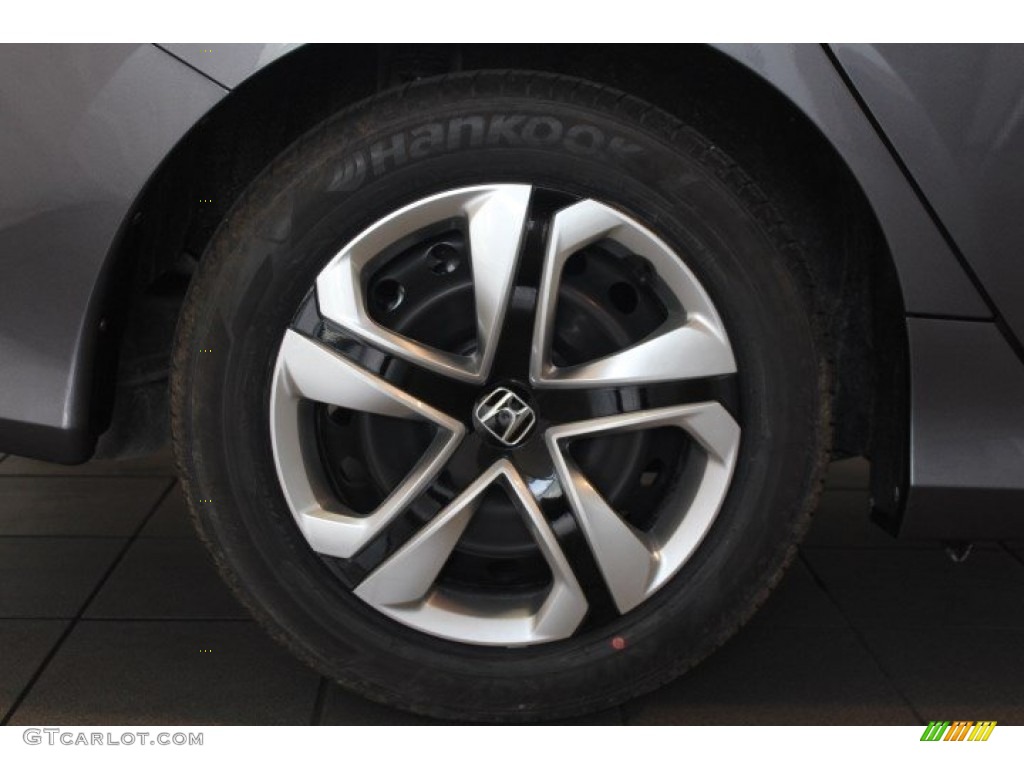 2017 Civic LX Sedan - Modern Steel Metallic / Black photo #2