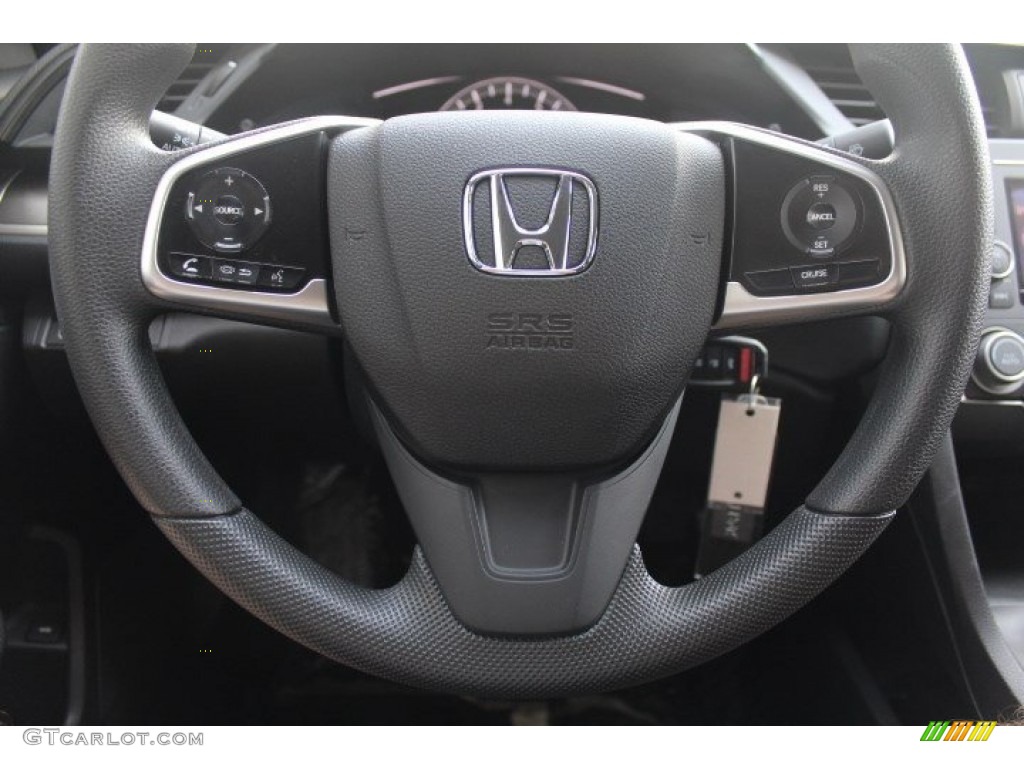 2017 Civic LX Sedan - Modern Steel Metallic / Black photo #12