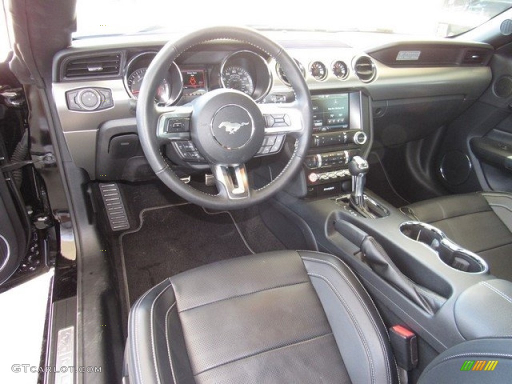 2015 Mustang EcoBoost Premium Coupe - Black / 50 Years Raven Black photo #4