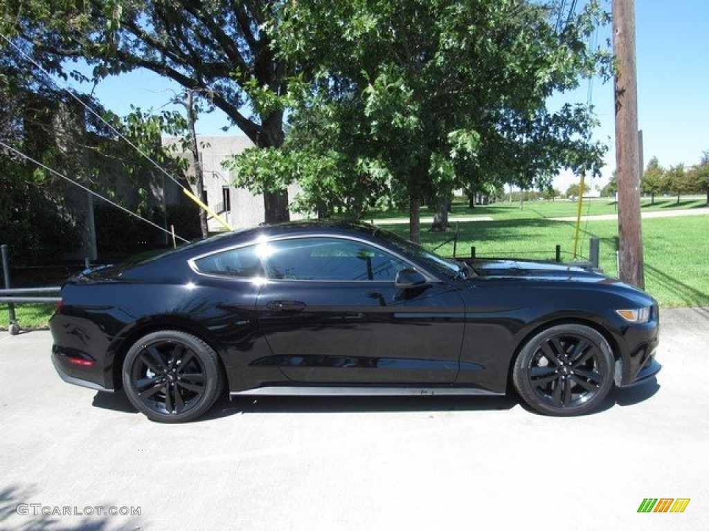 2015 Mustang EcoBoost Premium Coupe - Black / 50 Years Raven Black photo #6