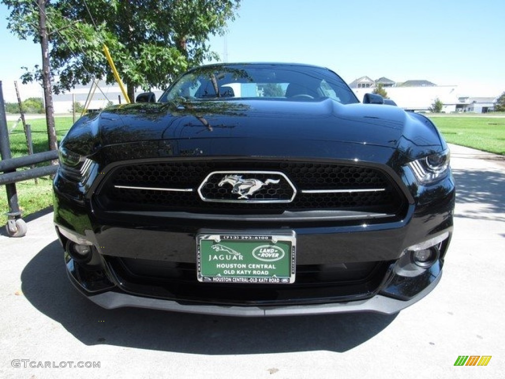 2015 Mustang EcoBoost Premium Coupe - Black / 50 Years Raven Black photo #9