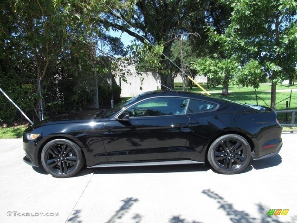 2015 Mustang EcoBoost Premium Coupe - Black / 50 Years Raven Black photo #11