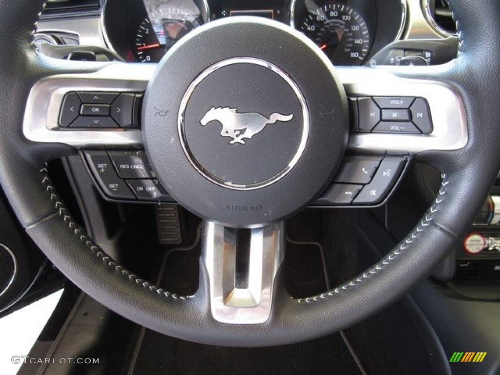 2015 Mustang EcoBoost Premium Coupe - Black / 50 Years Raven Black photo #23