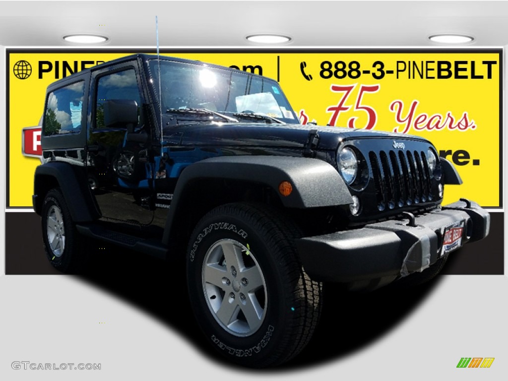 2017 Wrangler Sport 4x4 - Black / Black photo #1