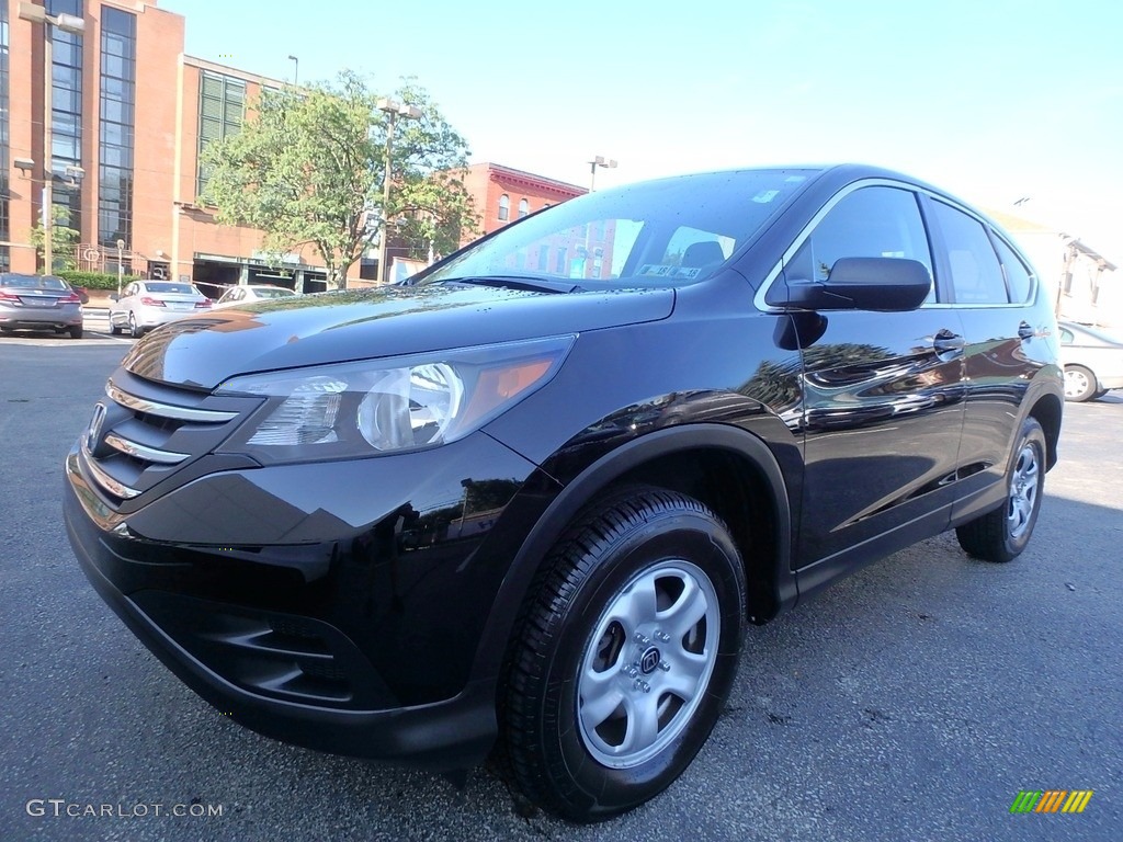 2014 CR-V LX AWD - Crystal Black Pearl / Black photo #3