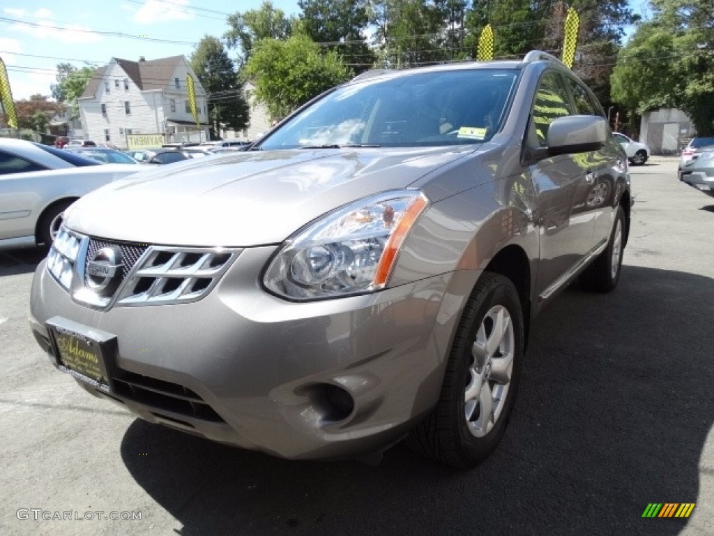 2011 Rogue SV AWD - Frosted Steel Metallic / Black photo #3
