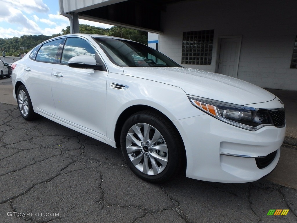 2018 Optima EX - Snow White Pearl / Black photo #8