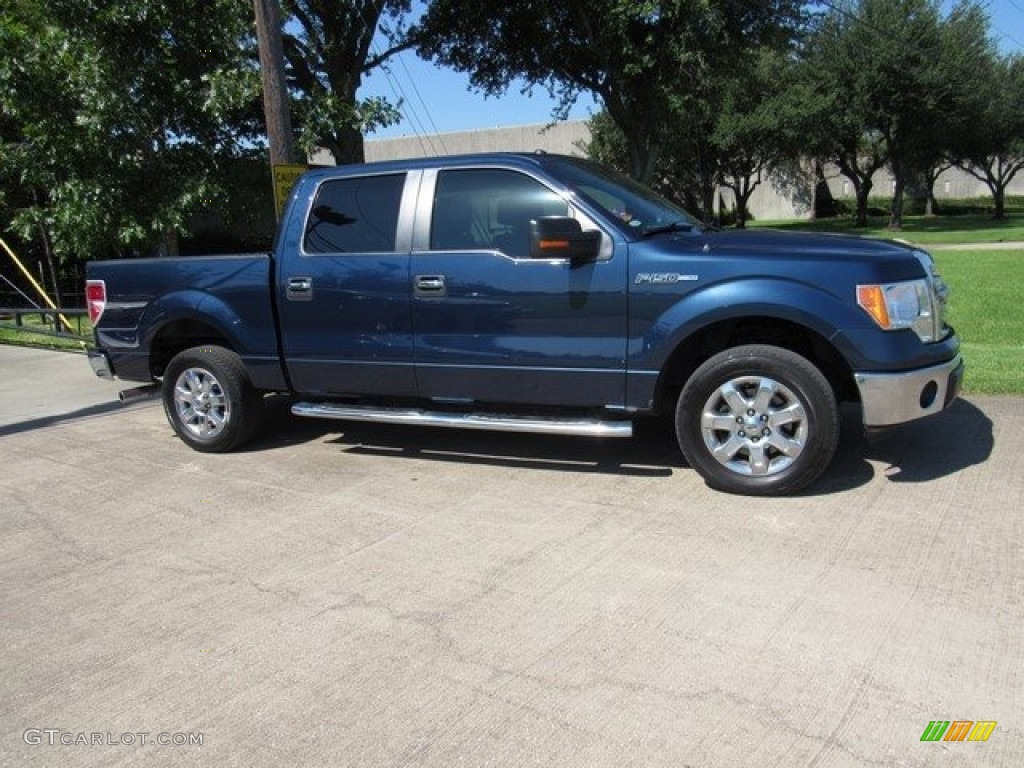 2013 F150 XLT SuperCrew - Blue Jeans Metallic / Adobe photo #1