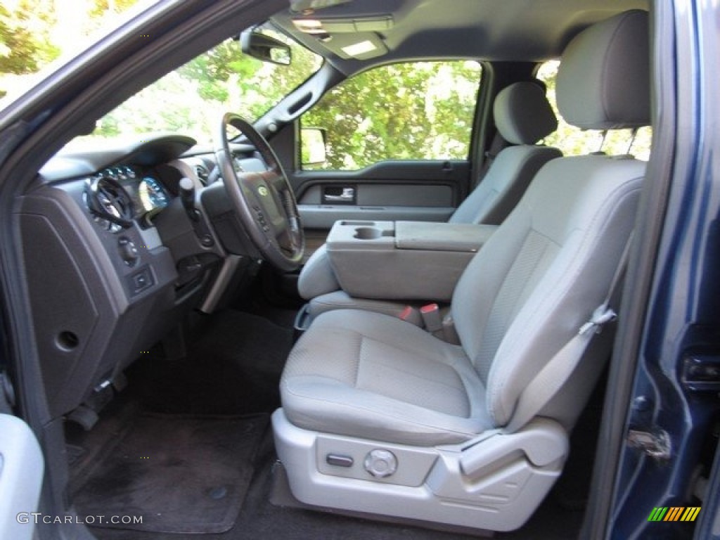 2013 F150 XLT SuperCrew - Blue Jeans Metallic / Adobe photo #3