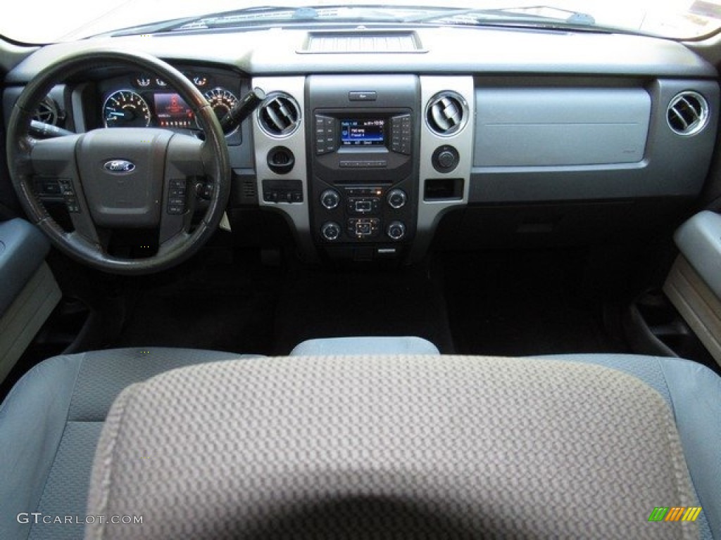 2013 F150 XLT SuperCrew - Blue Jeans Metallic / Adobe photo #4