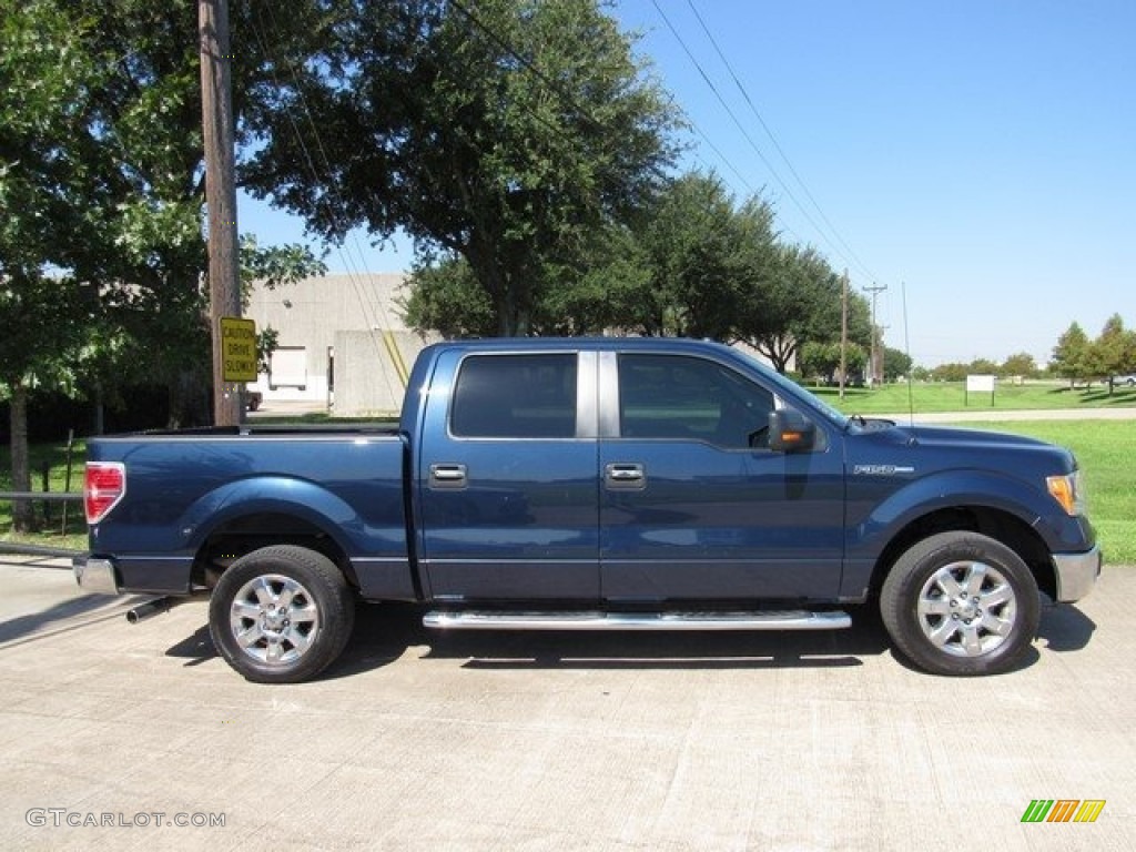 2013 F150 XLT SuperCrew - Blue Jeans Metallic / Adobe photo #6