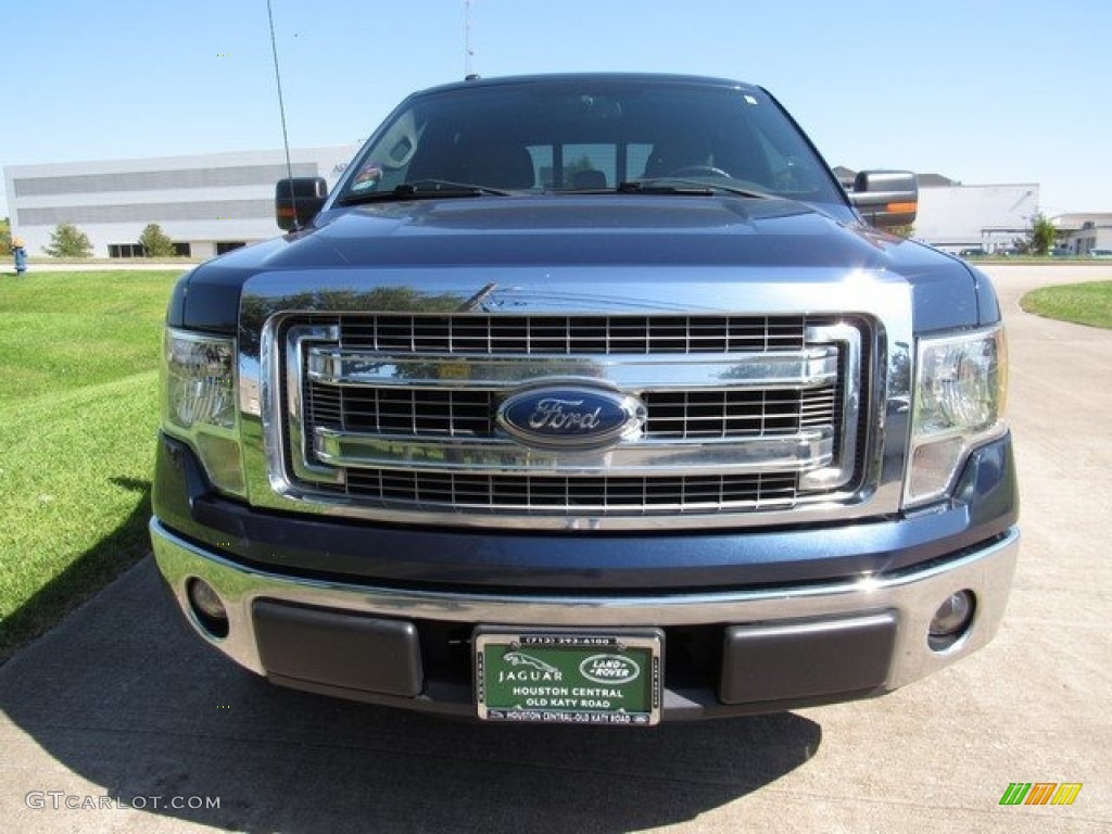 2013 F150 XLT SuperCrew - Blue Jeans Metallic / Adobe photo #10