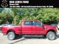 2017 Ruby Red Ford F250 Super Duty Lariat Crew Cab 4x4  photo #1
