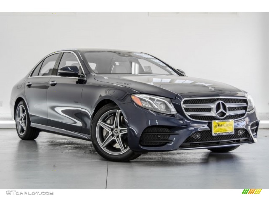 2018 E 300 Sedan - Lunar Blue Metallic / Macchiato Beige/Black photo #12