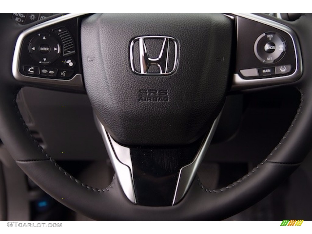 2017 Honda CR-V Touring Black Steering Wheel Photo #122683484