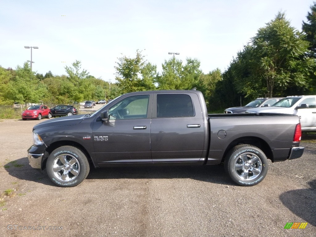 2018 1500 Big Horn Crew Cab 4x4 - Granite Crystal Metallic / Black/Diesel Gray photo #2