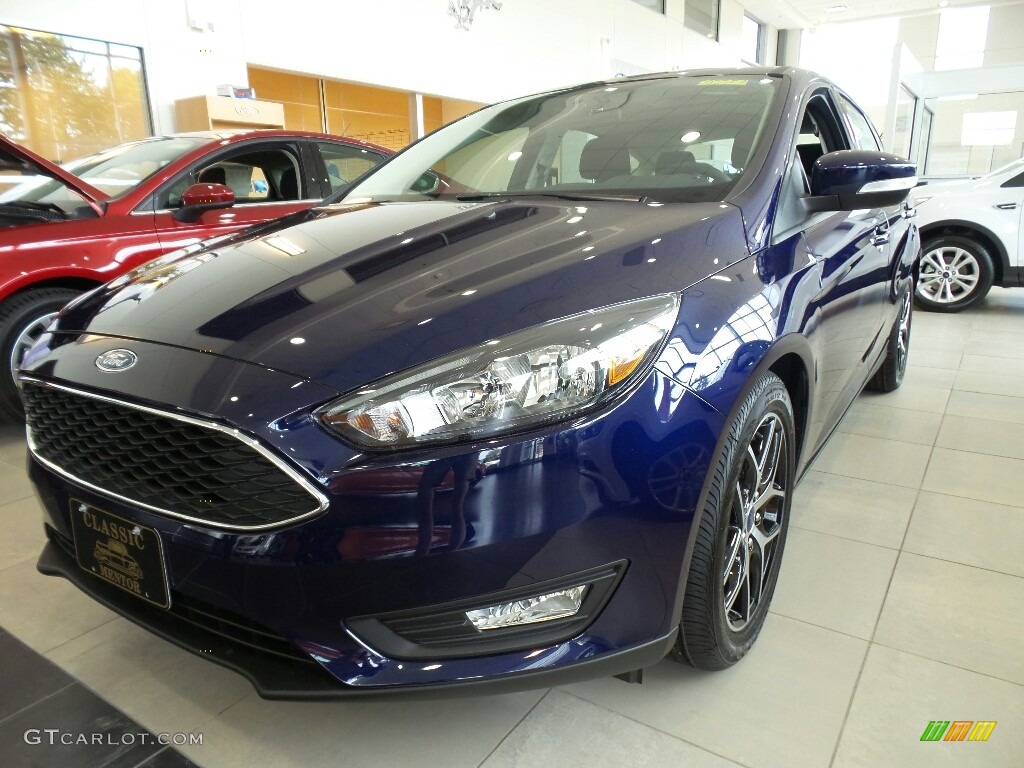 2017 Focus SEL Hatch - Kona Blue / Charcoal Black photo #1