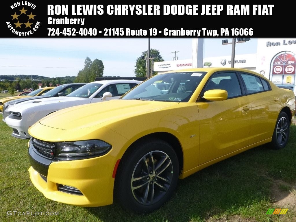 2018 Charger GT AWD - Yellow Jacket / Black photo #1