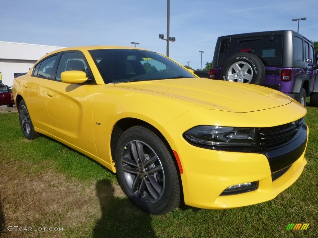 2018 Charger GT AWD - Yellow Jacket / Black photo #5