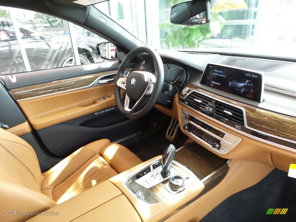 2018 7 Series 750i xDrive Sedan - Mineral White Metallic / Cognac photo #5