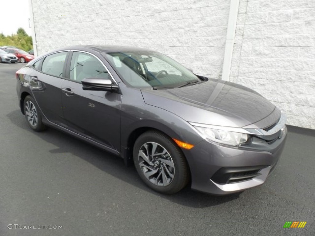 2017 Civic EX Sedan - Modern Steel Metallic / Gray photo #1