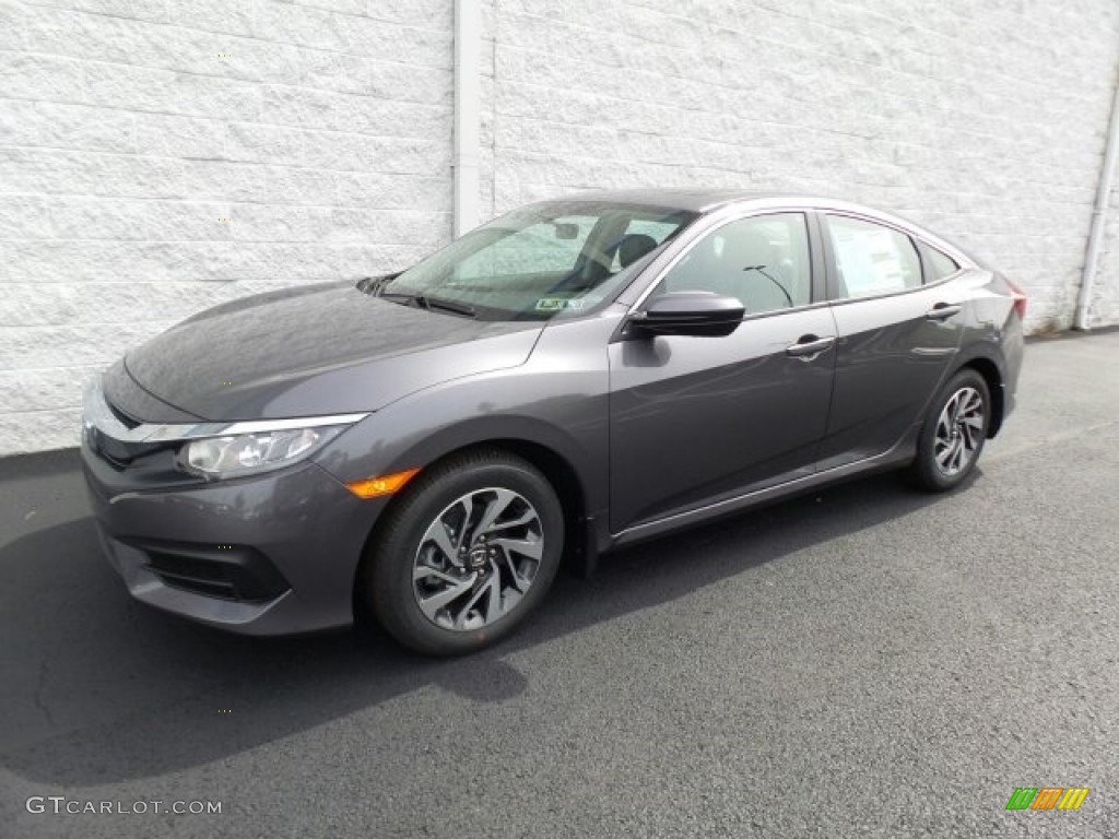 2017 Civic EX Sedan - Modern Steel Metallic / Gray photo #5