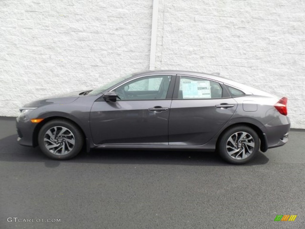 2017 Civic EX Sedan - Modern Steel Metallic / Gray photo #6