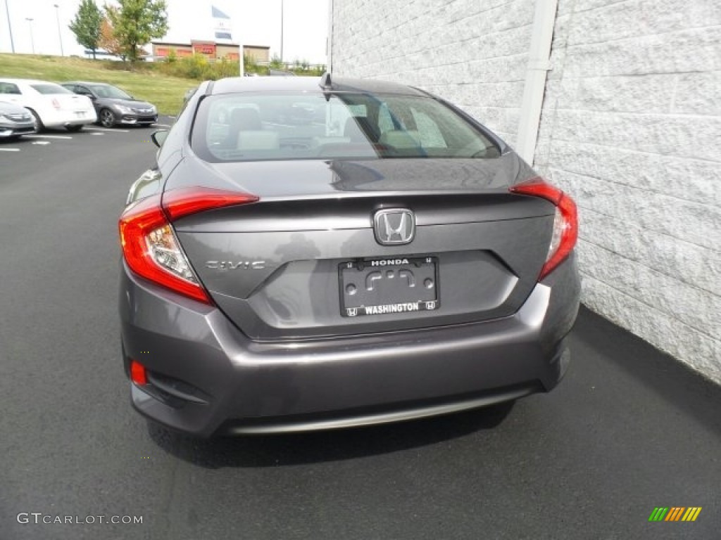 2017 Civic EX Sedan - Modern Steel Metallic / Gray photo #7