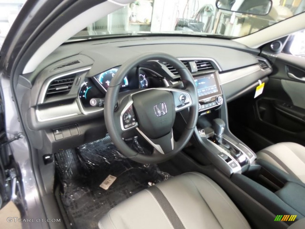 2017 Civic EX Sedan - Modern Steel Metallic / Gray photo #8