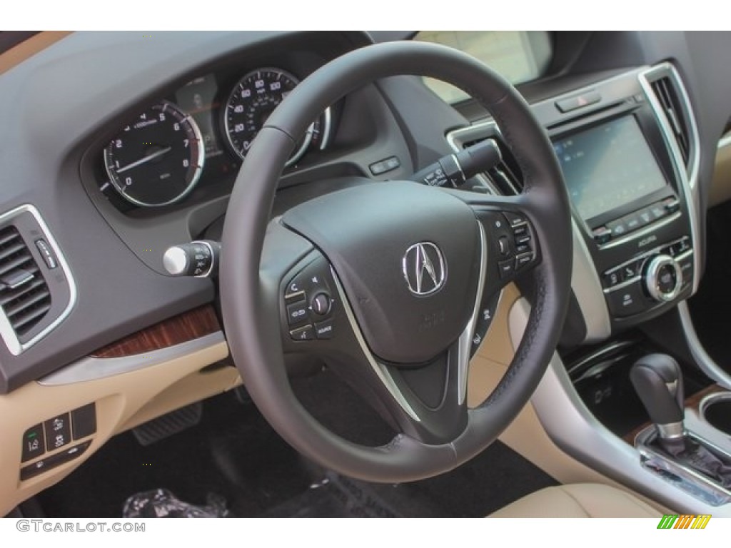 2018 Acura TLX Technology Sedan Parchment Steering Wheel Photo #122703102