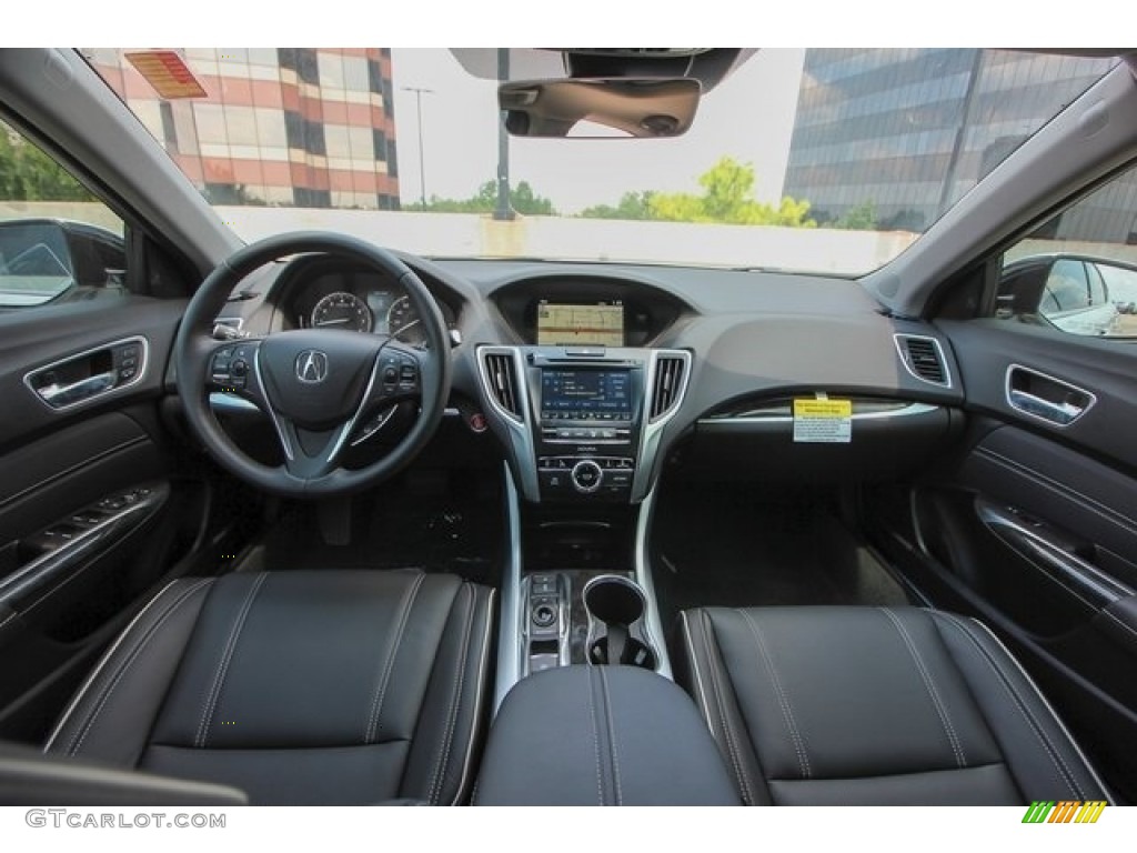 Ebony Interior 2018 Acura TLX V6 SH-AWD Technology Sedan Photo #122703876