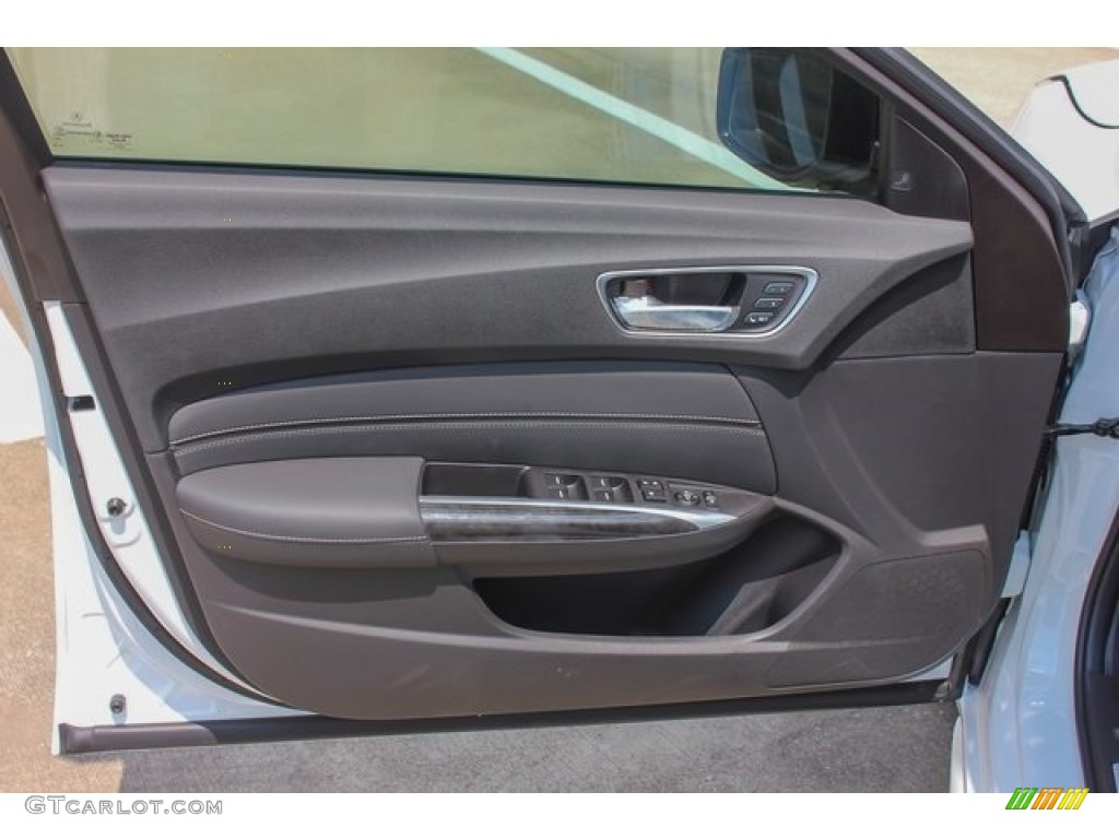 2018 Acura TLX V6 SH-AWD Technology Sedan Ebony Door Panel Photo #122703885