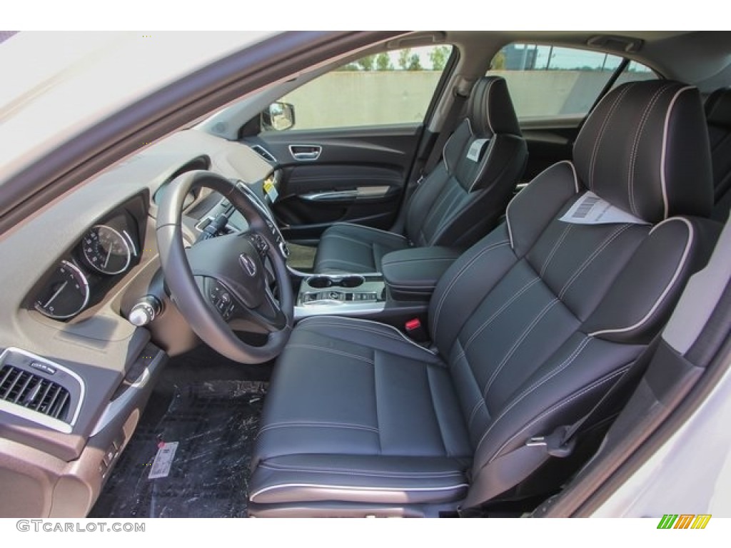 Ebony Interior 2018 Acura TLX V6 SH-AWD Technology Sedan Photo #122703894