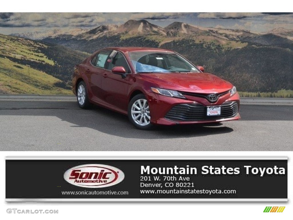 2018 Camry LE - Ruby Flare Pearl / Black photo #1
