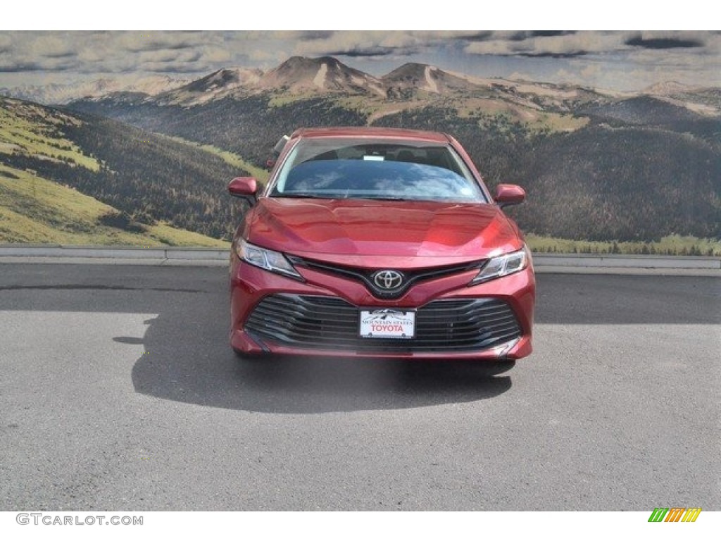 2018 Camry LE - Ruby Flare Pearl / Black photo #2