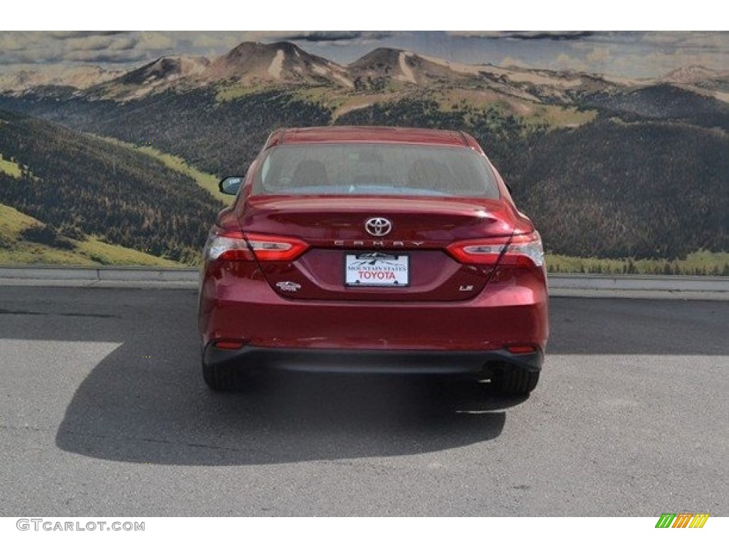 2018 Camry LE - Ruby Flare Pearl / Black photo #4