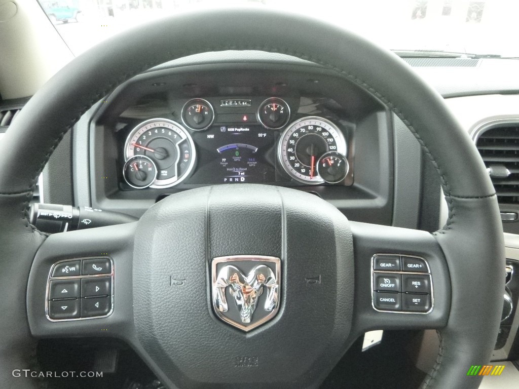 2018 1500 Big Horn Crew Cab 4x4 - Brilliant Black Crystal Pearl / Black/Diesel Gray photo #20