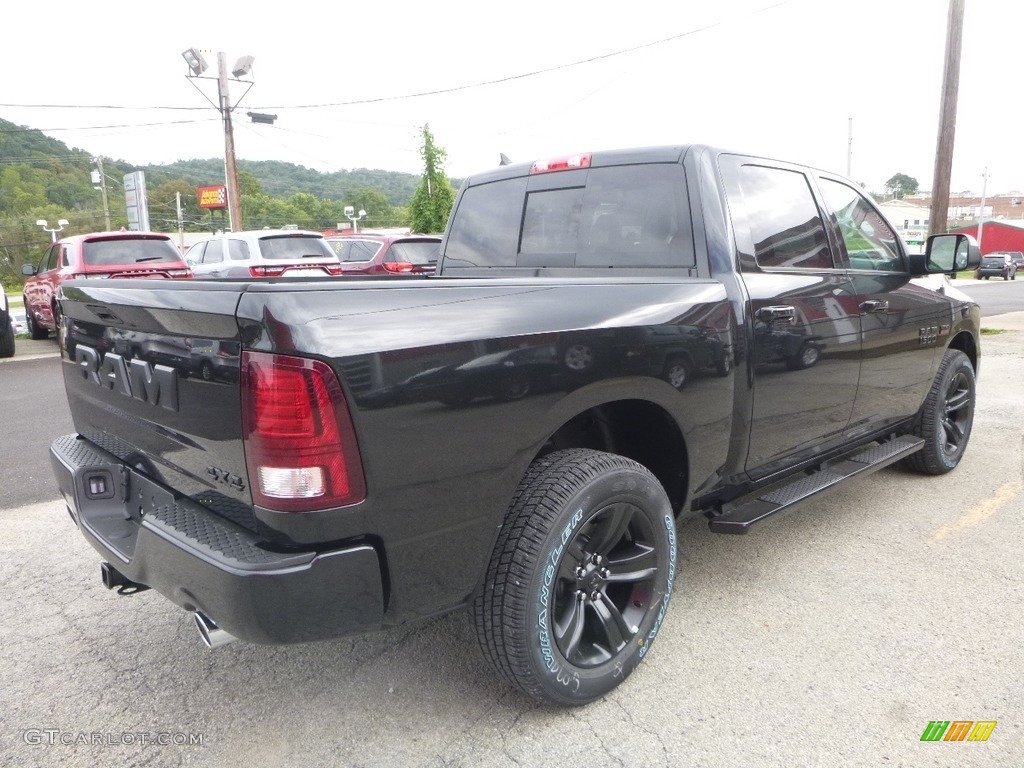 2018 1500 Night Crew Cab 4x4 - Brilliant Black Crystal Pearl / Black photo #5