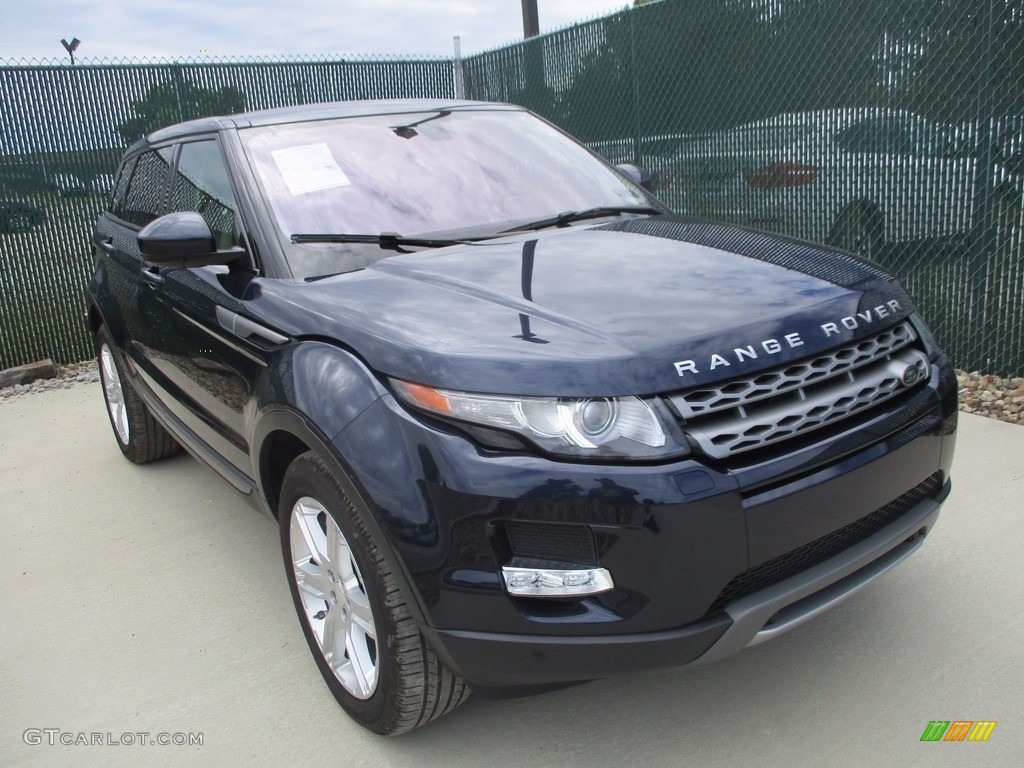 2014 Range Rover Evoque Pure Plus - Loire Blue Metallic / Almond/Espresso photo #5