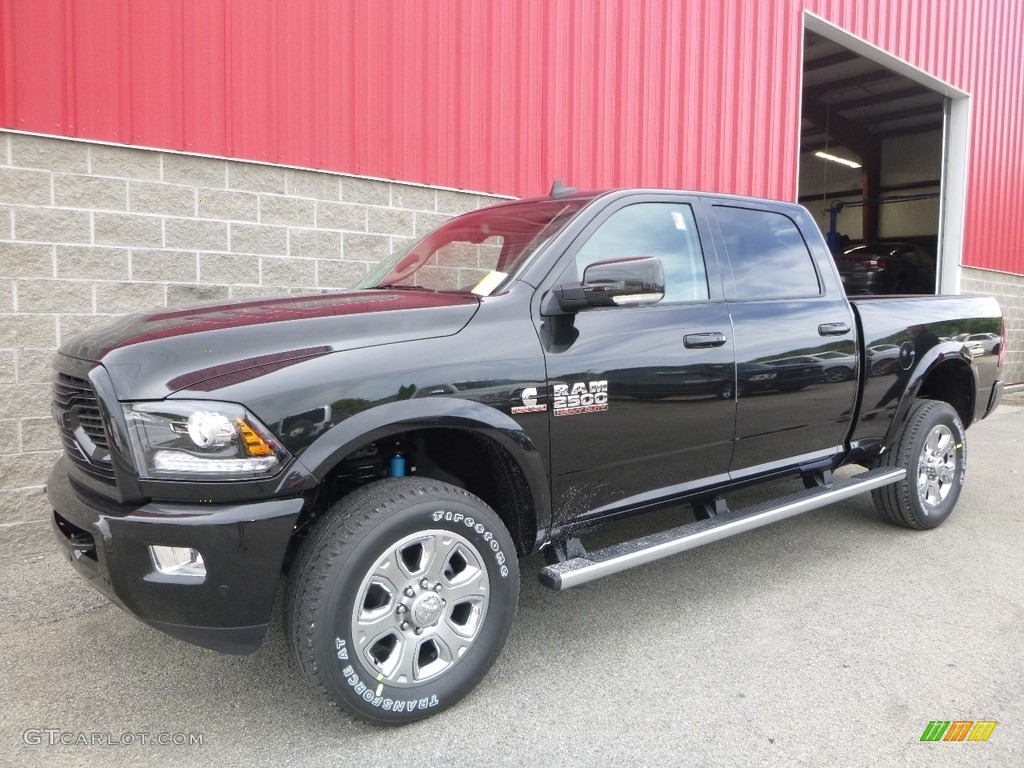 Brilliant Black Crystal Pearl 2018 Ram 2500 Laramie Crew Cab 4x4 Exterior Photo #122706512