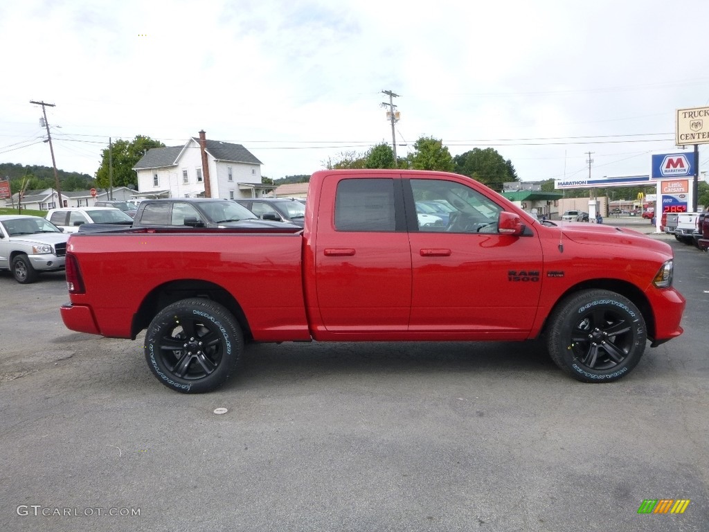 2018 1500 Sport Quad Cab 4x4 - Flame Red / Black photo #6