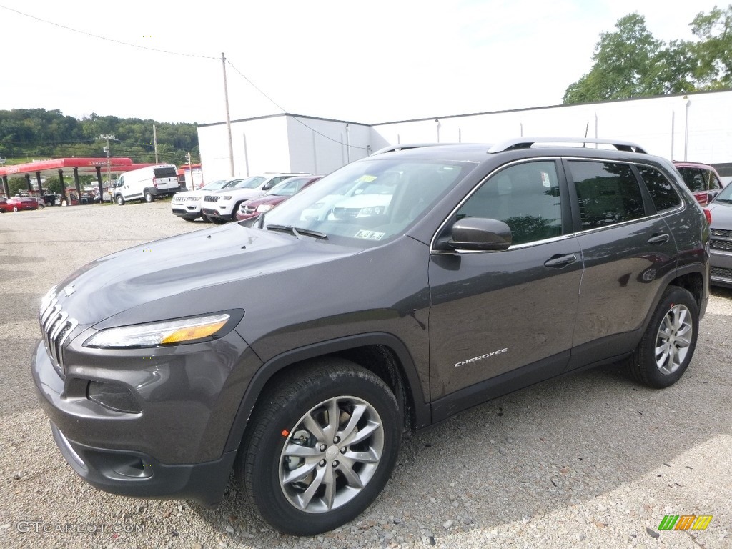 2018 Cherokee Limited 4x4 - Granite Crystal Metallic / Black photo #1