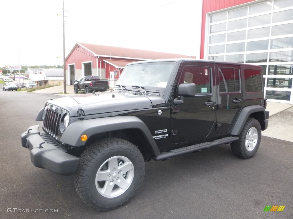 2017 Wrangler Unlimited Sport 4x4 - Black / Black photo #1